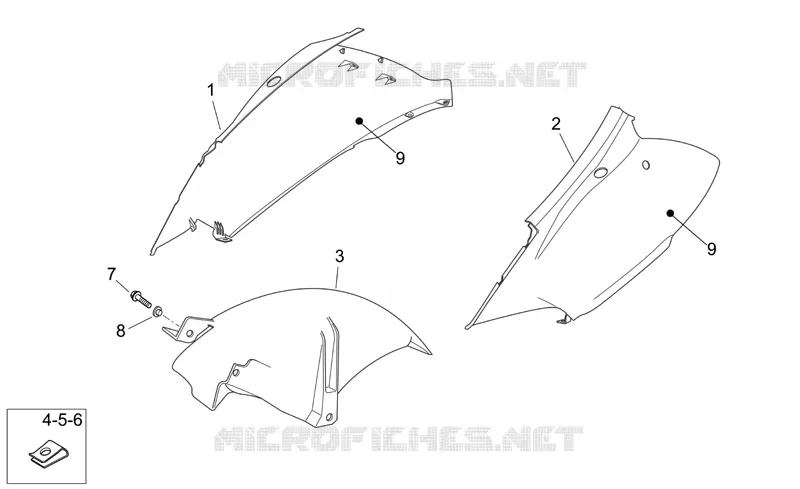 Carrosserie posterieure I Aprilia APRILIA-SCOOTER 250 ATLANTIC 2006  Atlantic