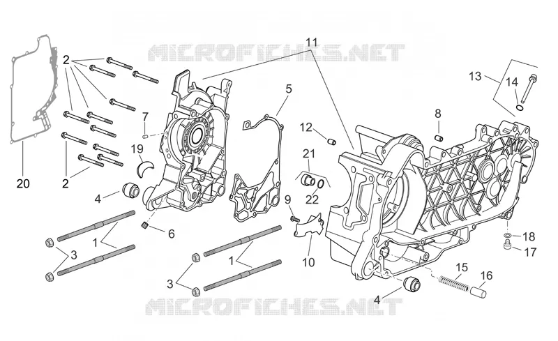Carter moteur Aprilia APRILIA-SCOOTER 125 ATLANTIC 2008  Atlantic