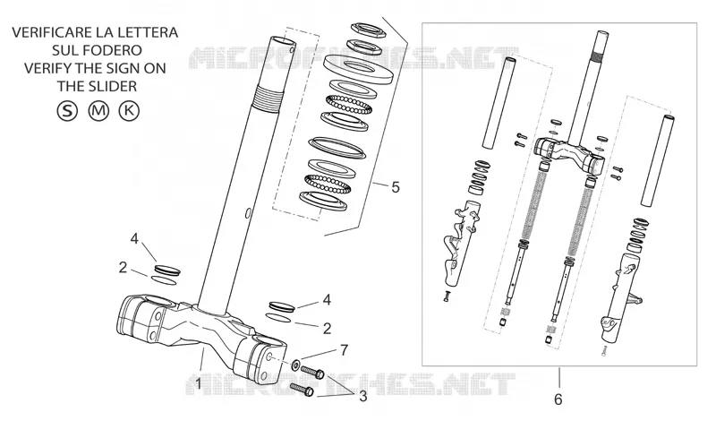 Fourche Av. I Aprilia APRILIA-SCOOTER 125 ATLANTIC 2006  Atlantic