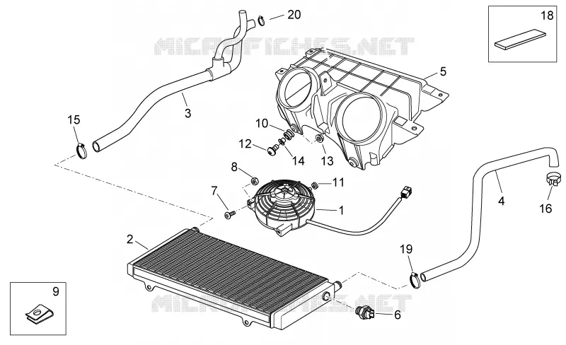 Radiateur Aprilia APRILIA-SCOOTER 125 ATLANTIC 2007  Atlantic