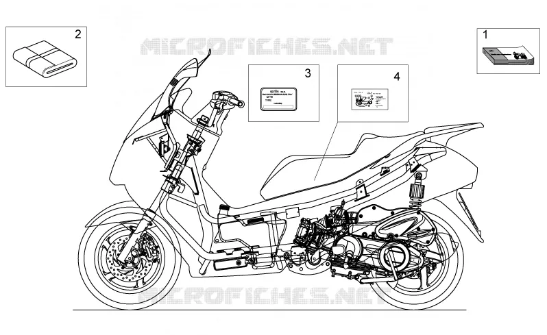 Plaquettes-decal. Aprilia APRILIA-SCOOTER 125 ATLANTIC 2012  Atlantic E3