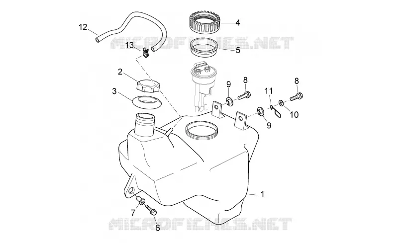 Reservoir carburant Aprilia APRILIA-SCOOTER 125 ATLANTIC 2010  Atlantic E3