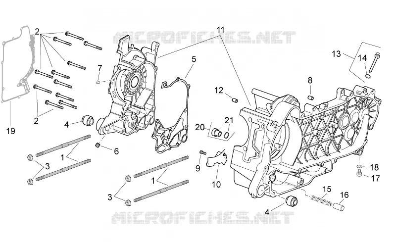 Carter moteur Aprilia APRILIA-SCOOTER 300 ATLANTIC 2010  Atlantic