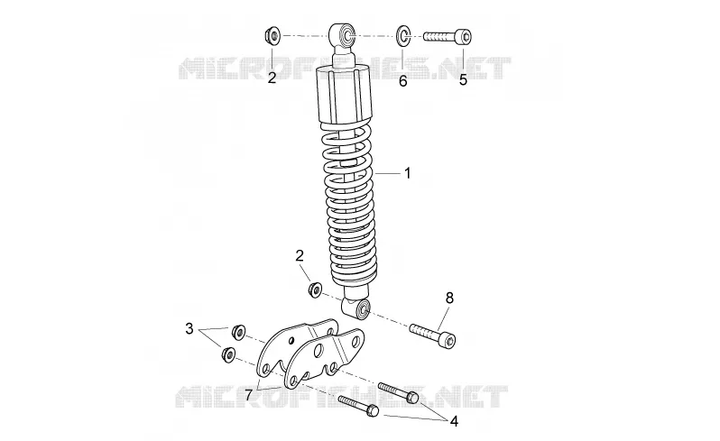 Suspension arriere Aprilia APRILIA-SCOOTER 300 ATLANTIC 2011  Atlantic
