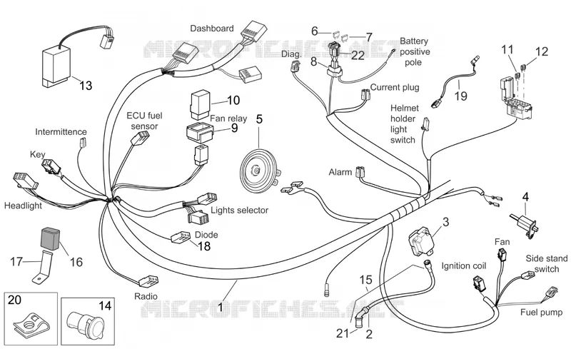 Circuit electrique I Aprilia APRILIA-SCOOTER 500 ATLANTIC 2008  Atlantic Sprint