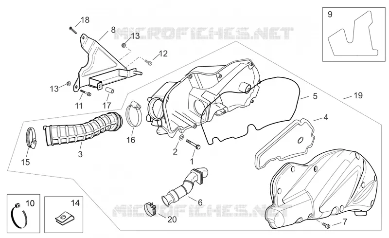 Corps filtre Aprilia APRILIA-SCOOTER 400 ATLANTIC 2007  Atlantic Sprint