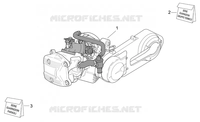 Dessin d'ensemble moteur Aprilia APRILIA-SCOOTER 500 ATLANTIC 2007  Atlantic Sprint