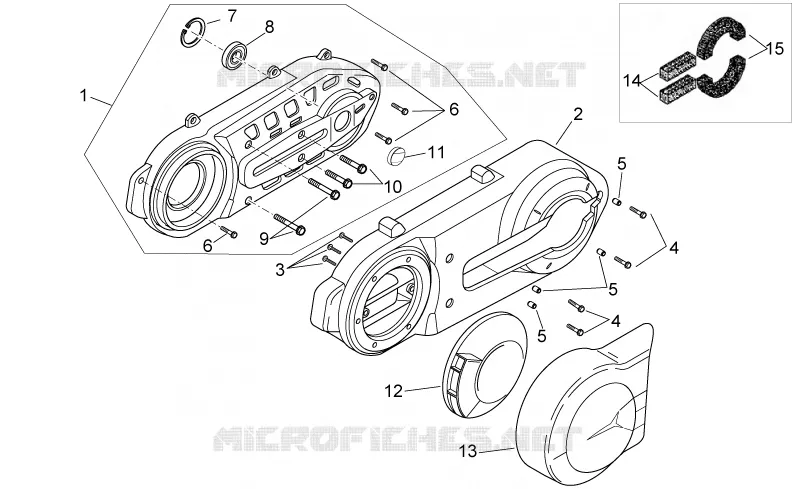 Moteur plastiques Aprilia APRILIA-SCOOTER 500 ATLANTIC 2005  Atlantic Sprint