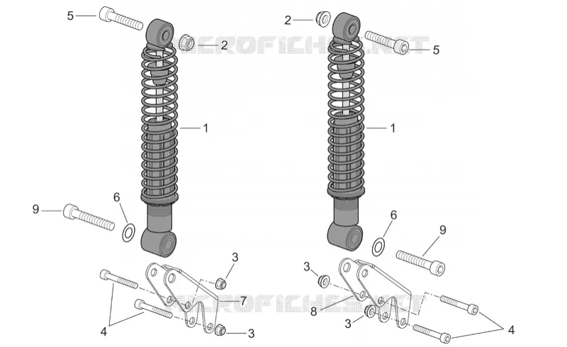 Suspension arriere Aprilia APRILIA-SCOOTER 500 ATLANTIC 2008  Atlantic Sprint