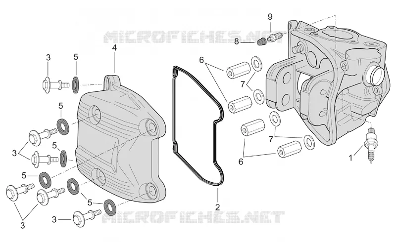 Couvre-culasse (External thermostat) Aprilia APRILIA-SCOOTER 500 ATLANTIC 2003  Atlantic