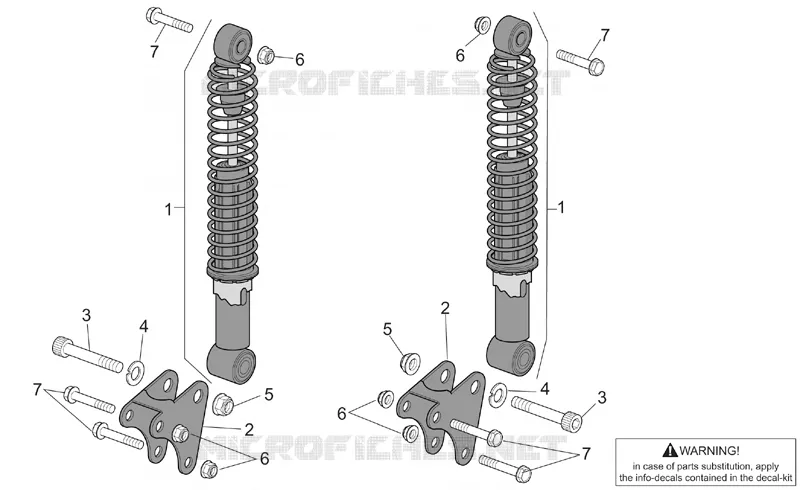Suspension arriere Aprilia APRILIA-SCOOTER 500 ATLANTIC 2004  Atlantic